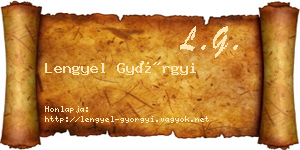 Lengyel Györgyi névjegykártya